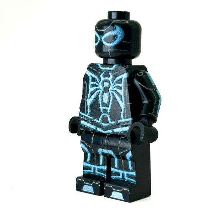Spidey (Tron-Blue Variant) Custom Minifig made using LEGO parts - B3 Customs